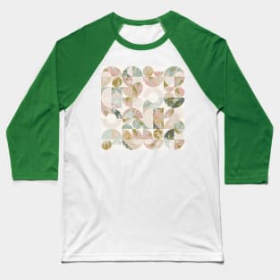 Neutral Tropical Collage with Modern Shapes Baseball T-Shirt